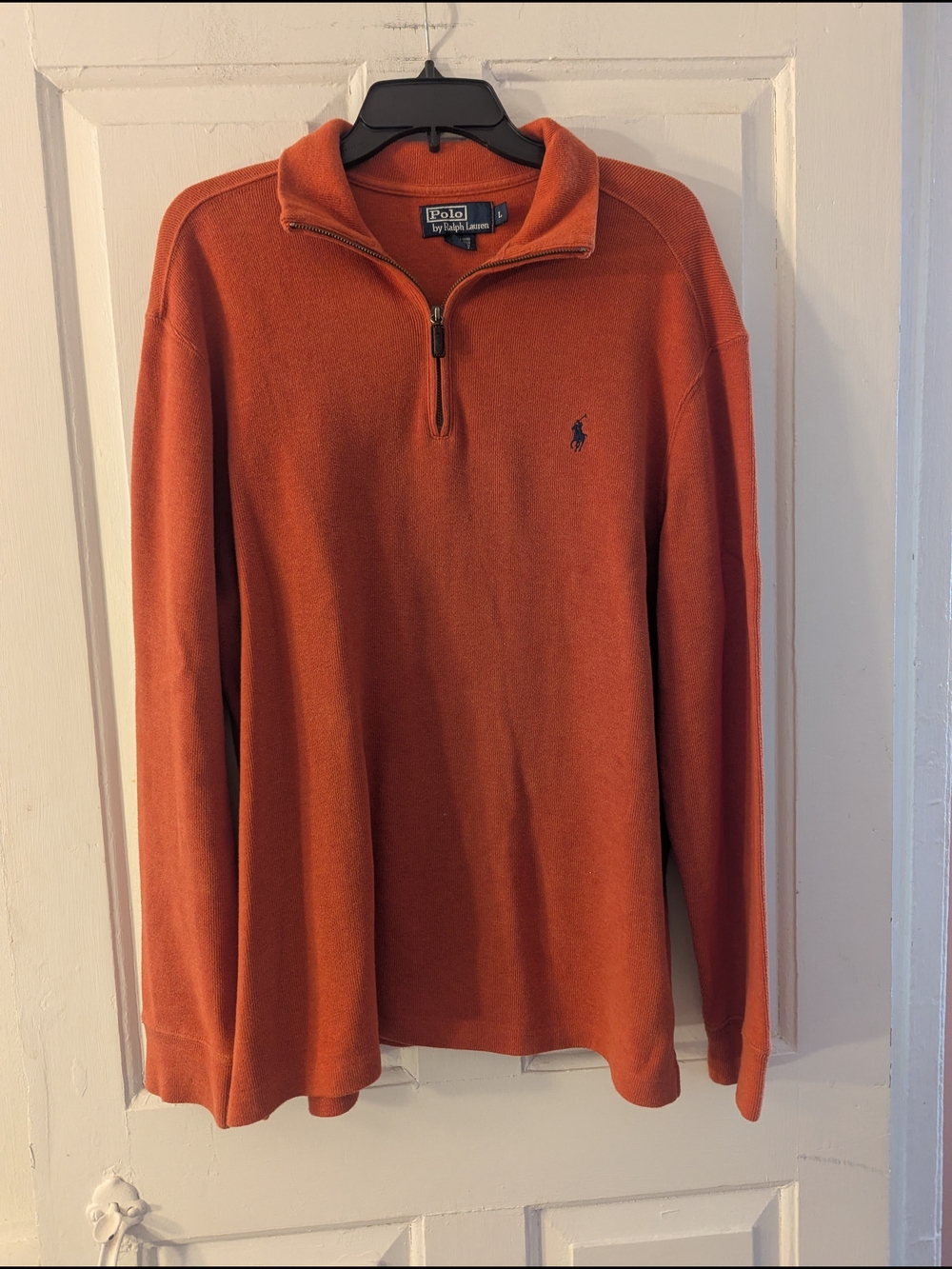 Polo Ralph Lauren Orange Quarter-Zip Sweater